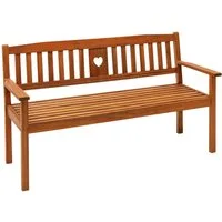 Dehner Gartenbank Gartenbank Heart, 2- oder 3-Sitzer, Farbe braun, Gartenbank aus FSC®-zertifiziertem Akazienholz mit Landhaus-Charme