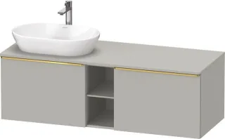 Duravit D-Neo Konsolenwaschtischunterbau wandhängend Betongrau Matt 1400x550x459 mm - DE4950L3407000 DE4950L34070000