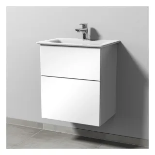 Sanipa 3way Waschtischunterbau zu Ideal Standard Connect Air Waschtisch mit 2 Auszügen, Sandgrau-Mat SF64067