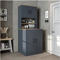 Roomart Waschmaschinenumbauschrank ATRIA Waschmaschinenschrank 70 cm, 180 cm hoch, Hauswirtschaftsraum (Waschmaschinenschrank Trocknerschrank Waschturm) Geräteöffnung 88x65 cm, Mittelfach, 2-modul Aufbau