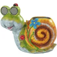 Maximex LED Dekofigur Modell Blinky Eyes Schnecke, Ein-/Ausschalter, LED fest integriert, Warmweiß, solarbetriebene Gartenfigur mit leuchtenden Augen, für Garten & Balkon