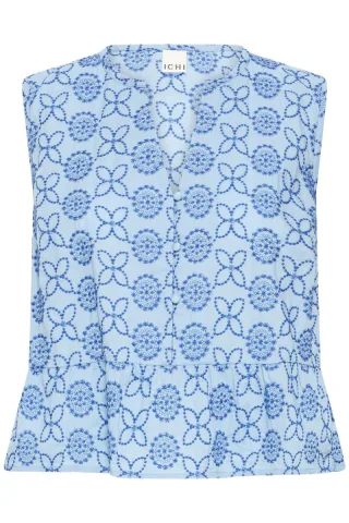 ICHI - Bluse - Ihgivi blau - Gr. - 34