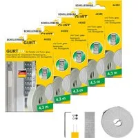 SCHELLENBERG Reparatur-Set Rollladen Gurtfix für das Rollladensystem Mini, Set, 5-St., für alte Gurtbänder in unterschiedlichen Farben, 14 mm x 4,3 m