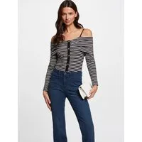 MORGAN Langarmshirt (1-tlg) Drapiert/gerafft