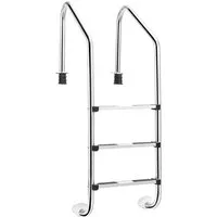 COSTWAY Poolleiter 3 stufig, aus Edelstahl, 147 cm Höhe