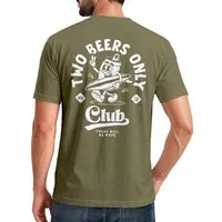 Neverless Print-Shirt Backprint T-Shirt Herren Bier Spruch Motivprint Comicstil Sommer mit Print