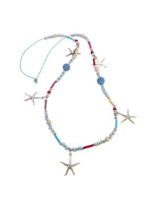 Steuer Modeschmuck Collierkette Maritime Modekette in sommerlichen Farben