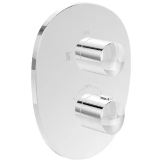 Villeroy und Boch Antao Fertigmontageset TVS11100100061 Unterputz-Thermostat mit Einwege-Mengenregulierung, chrom