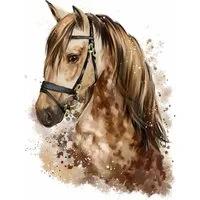 nikima Wandtattoo 085 Wandtattoo Pferd Kopf - 250 x 330 mm (PVC-Folie)