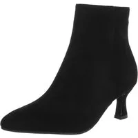 Ital-Design Elegante Stiefelette mit Absatz für Damen - Alltagsschuhe Stiefelette (89852617) Pfennig-/Stilettoabsatz Stiefeletten in Schwarz