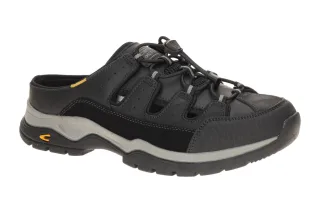 camel active BUD TWO 57BTA09-302100 Herren Pantoletten schwarz Fettleder hera...