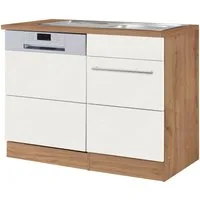 KOCHSTATION Spülenschrank KS-Wien Breite 110 cm, inkl. Möbelfront für teilintegrierbaren Geschirrspüler