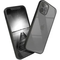 EAZY CASE Handyhülle Bumper Case für Apple iPhone 12 / iPhone 12 Pro 6,1 Zoll, Hülle Durchsichtig kratzfest Back Cover mit Displayschutz Schwarz