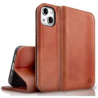Nalia Smartphone-Hülle Apple iPhone 15 15,5 cm (6,1 Zoll), Echt Leder Etui / Standfunktion Kickstand / RFID Schutz Handyhülle