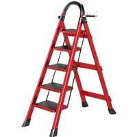 FOXSPORT Stehleiter ARK10, Trittleiter, Haushaltsleiter 3-5 Stufen, Klappleiter, Multifunktionsleiter, Arbeitsleiter klappbar, bis 150 kg, stabil