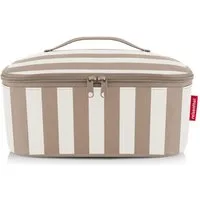 REISENTHEL® Kühltasche coolerbag M pocket summerstripes coffee