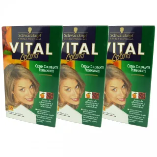 Schwarzkopf Multipack 3x Vital Colors 35 blond natur Haar Farbe Set Coloration