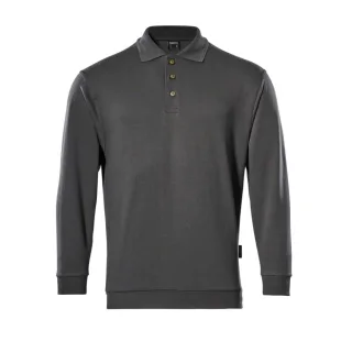 MASCOT Trinidad Polo-Sweatshirt CROSSOVER Dunkelanthrazit XL - 00785-280-18-XL