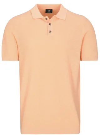 COMMANDER Finest Clothing - Polo-Pullover, 1/2 Arm peach - Gr. - S