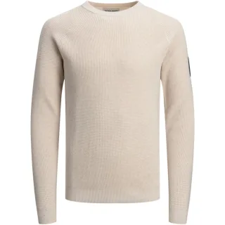 Classic Spring Knit Crew Neck von Jack & Jones in der farbe Weiss und in größe S.