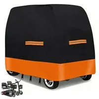BlingBin Faltgarage Elektromobil Abdeckhaube Wasserdicht, Abdeckung für Mobilitätsroller (1er Set, 1-St., Abmessungen: 117 × 71 × 190 cm), Outdoor-Regenschutz mit Gummiband für Behinderten-Roller, Schwarz