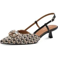 Tamaris Slingpumps, Trichterabsatz, Businesschuh, Festtagsschuh, glänzende Schmucksteine