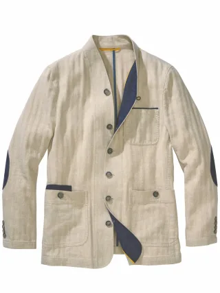 Mey & Edlich Herren Auszeit-Sakko Beige 65 % Baumwolle, 35 % Leinen