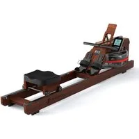 JASPORT Rudergerät R1E mit Wasserwiderstand aus Eiche für Zuhause, Kinomap, 28 L, 150 kg (Trainingscomputer, Wassertank, Rudergerät, Bedienungsanleitung), 28L Wassertank mit 12-Blatt-System, realistischer Wasserwiderstand