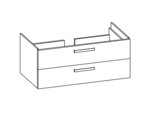 Artiqua 411 Waschtischunterschrank für Vero Air 235012 Anthrazit Hochglanz, 411-WU2L-D81-7015-51 411-WU2L-D81-7015-51