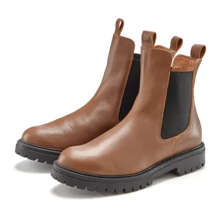 Elbsand Stiefelette "Chelseaboots, Schlupfstiefel, Bikerboots, Sommerstiefelette" aus Leder mit Stretch-Einsätzen