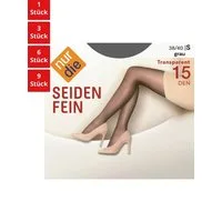 Nur Die Feinstrumpfhose Seidenfein 15 DEN Damen (1er/3er/6er/9er Pack 1 St) nylon transparent Fein-strumpfhose durchsichtig frauen multipack glanz