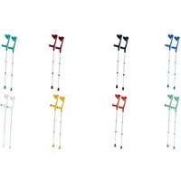 DocMed Unterarmkrücke Unterarmgehstützen in 8 verschiedenen Farben, Spar Set 2 Krücken, Ergonomischer Komfort, sehr leicht, Griffhöhe in 10 Stufen verstellbar