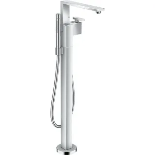 hansgrohe Axor Edge Wannenarmatur 46441000 chrom, Diamantschliff, bodenstehend, Ausladung 255mm, mit Handbrause