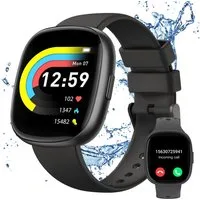 ANYSUN Smartwatch Herren Damen mit Telefonfunktio Sport Smartwatch (1,83 Zoll) mit Pulsmesser SpO2 Schlafmonitor 120+ Sportmodi Schrittzähler, Fitnessuhr 5ATM Wasserdicht&i Smartwatch für Android iOS