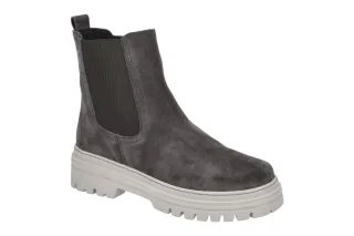 Gabor 91.720 - BEST FITTING Stiefeletten, Grau Pepper (Dust), Velourleder, We...