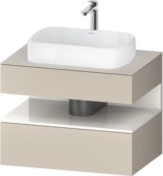 Duravit Qatego Konsolenwaschtischunterbau wandhängend Taupe Supermatt 800x550x600 mm - QA47300228300 QA4730022830010
