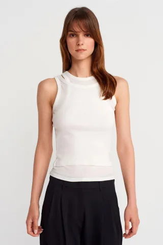 Baumwoll-Ripp-Crop-Cami