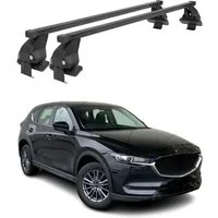 OMAC Dachträger Menabo Stahl Gepäckträger für Mazda CX-5 2016-2025 Schwarz 2tlg (2-St), Wasserbeständig,Abnehmbar,Multifunktional,Leichtgewichtig