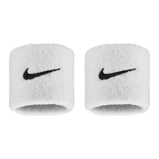 Nike - "Classic" Armband, Swoosh (2er-Pack) (Weiß/Schwarz)