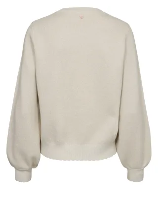 Nümph - NUBIR SOLID PULLOVER cloud dancer - Gr. - XL