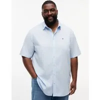 Tommy Hilfiger Big & Tall Kurzarmhemd FLEX POPLIN Große Größen, regular fit, fein gestreift
