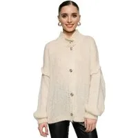Worldclassca Cardigan WORLDCLASSCA Damen Cardigan Oversize Strickjacke mit Knöpfen Fashion Neue Kollektion - Stilvolle und gemütliche Strickmode für Damen