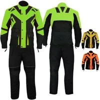 German Wear Motorradkombi GW300K (Set, 2-tlg., mit 8 Protektoren, Motorradhose & Motorradjacke) Herren Biker Schutz Kombi Thermofutter & Reißverschluss Taschen