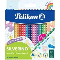 Pelikan Buntstift Pelikan Buntstifte SILVERINO dreieckig dünn, 24er Set