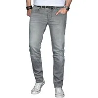 Alessandro Salvarini Straight-Jeans Herren Regular Slim – Stretch Denim 5-Pocket Klassische Jeans mit Elasthan und bequemer Passform