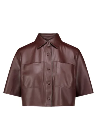 V by Vera Mont - Kunstleder-Jacke rostbraun - Gr. - 42
