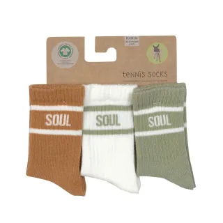 Lässig Tennis Socken GOTS 3er Pack 27-30 Caramel light khaki