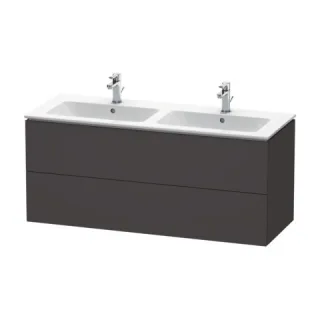 Duravit L-Cube Waschtischunterbau wandhängend Graphit Supermatt 1290x481x550 mm - LC625808080 LC625808080