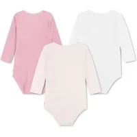 HUGGIES babywear Langarmbody HUGB 3PK BODYSUIT (Packung, 3-tlg) 3er-Pack, in Ripp-Optik