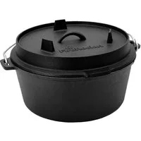 FireRocket Grilltopf Dutch Oven 9qt 8,5L Premium Gusseisen Feuertopf, (Dutch Oven)